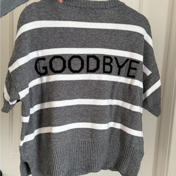 Banana Republic Charcoal and White Striped Sweater - Picture 4 of 4
